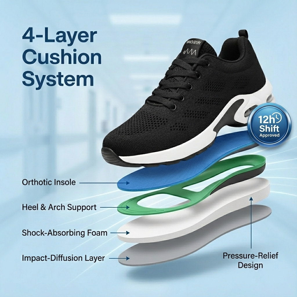 Orthora Pro — 12-Hour Shift Shoes for All-Day Foot, Knee &amp; Back Pain Relief